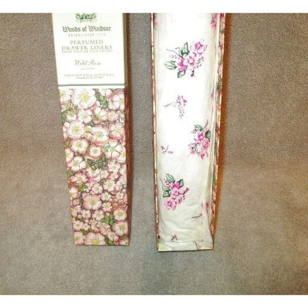 Woods Of Windsor Wild Rose Scented Drawer Liners 6 Sheets Grannycore Cottagecore